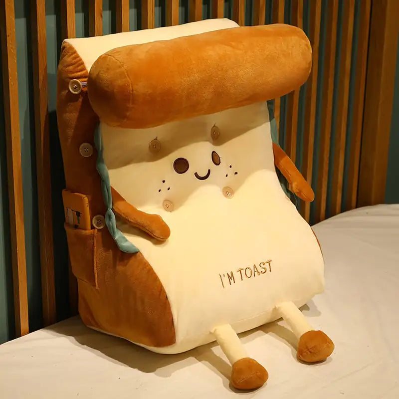 Toast Bread Bedside Cushion Pillow for Neck and Waist