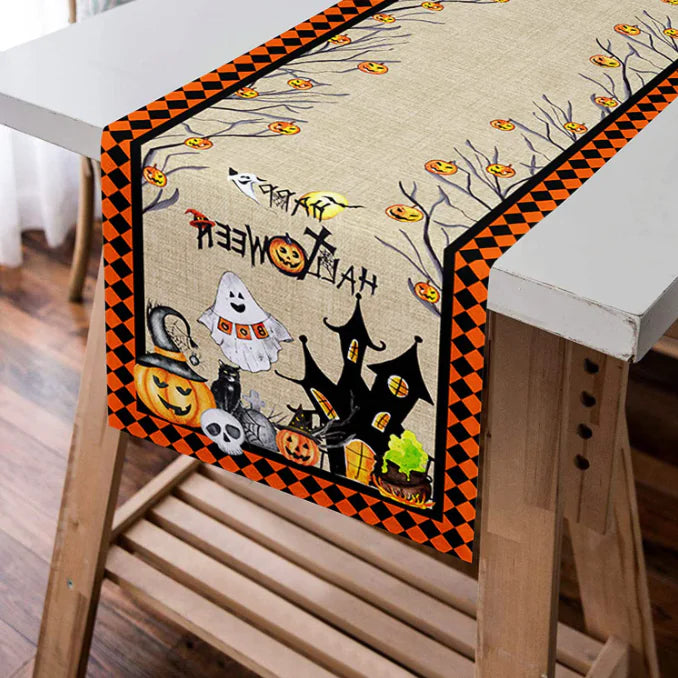 Fall Harvest Pumpkin Table Runner for Indoor/Outdoor Use