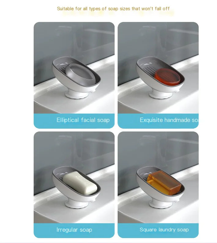 Suction Cup Soap Dish for Bathroom Storage