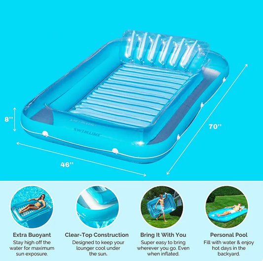 Floating Lounge Chair – Inflatable Pool Relaxation
