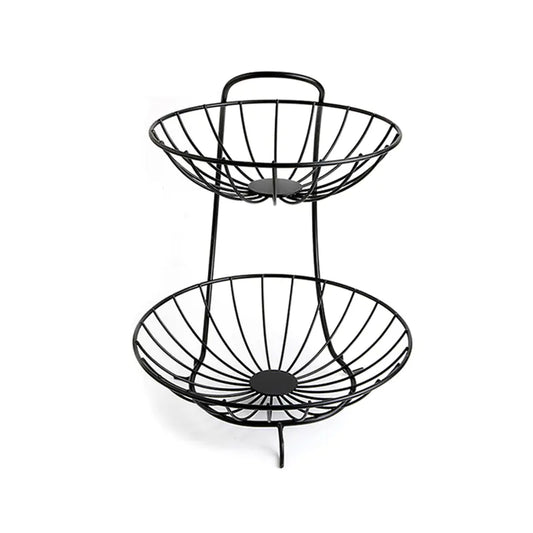 Two Story Metal Fruit Bowl
