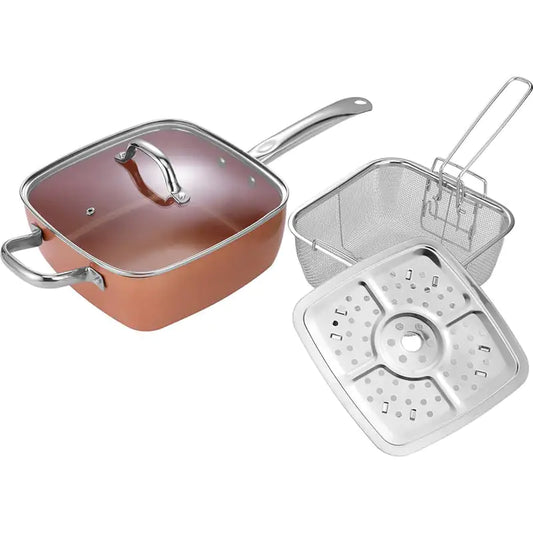 Custom Copper Color Square Fryer for French Fries