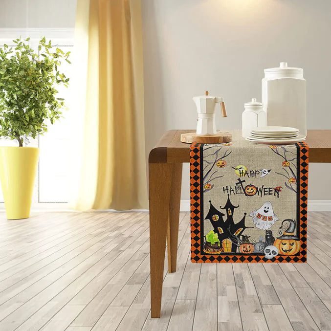 Fall Harvest Pumpkin Table Runner for Indoor/Outdoor Use