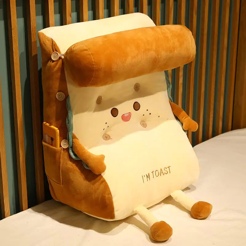 Toast Bread Bedside Cushion Pillow for Neck and Waist