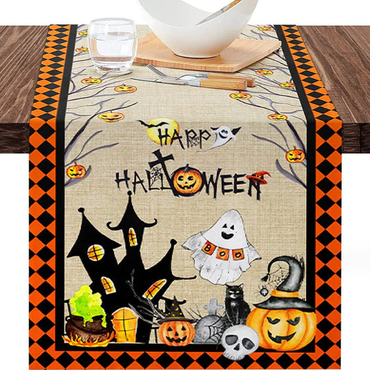 Fall Harvest Pumpkin Table Runner for Indoor/Outdoor Use