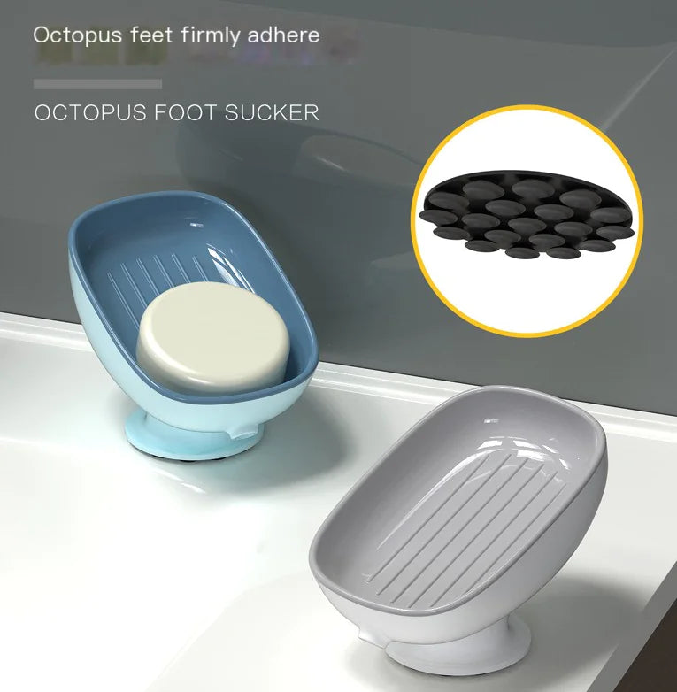 Suction Cup Soap Dish for Bathroom Storage