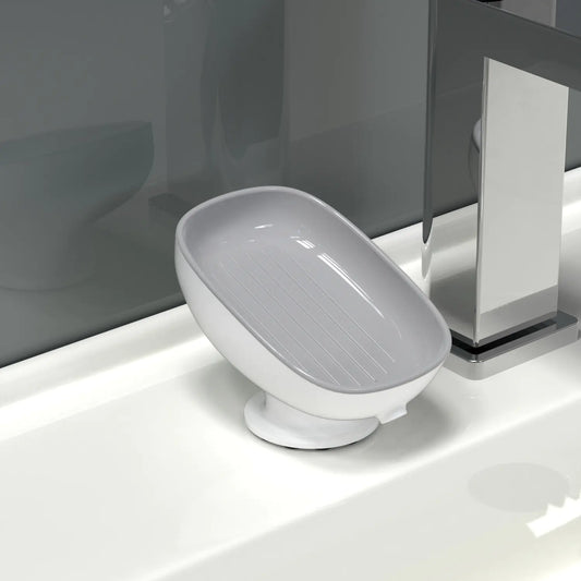 Suction Cup Soap Dish for Bathroom Storage