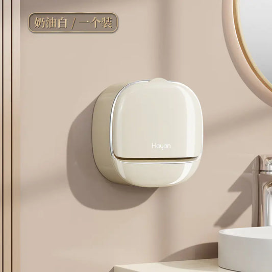 Wall-Mounted Soap Dish with Drainage and Cover